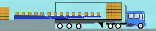 Truck loading & unloading illustration