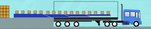 Truck loading & unloading illustration