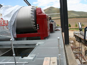 Installation of Grape Press Structure at Stettyn Wine Cellar