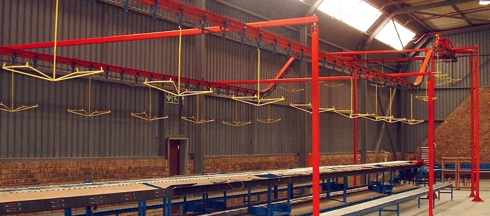 Overhead Monorail Conveying Stystem in Textile Industry