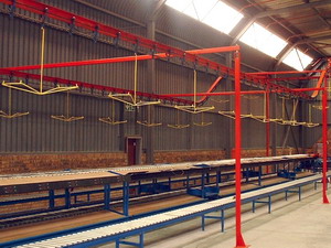 Overhead Monorail Conveying Stystem in Textile Industry